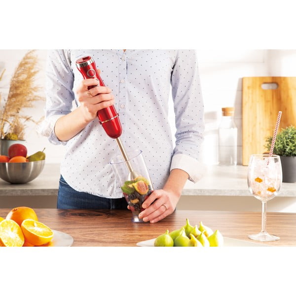 Červený tyčový mixér Burgundy Metallic Line - BerlingerHaus-image-4