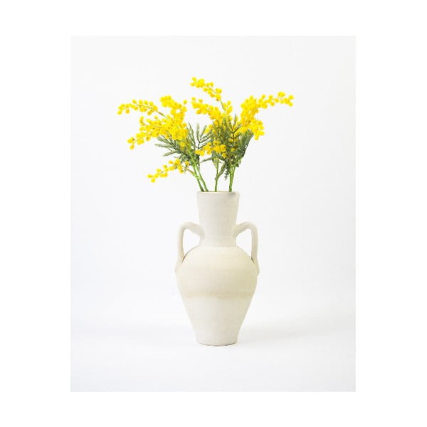 Krémová ílová váza Surdic Vessel Mimosa Flower
