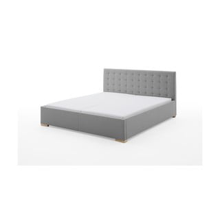 Sivá čalúnená dvojlôžková posteľ 180x200 cm Malia - Meise Möbel