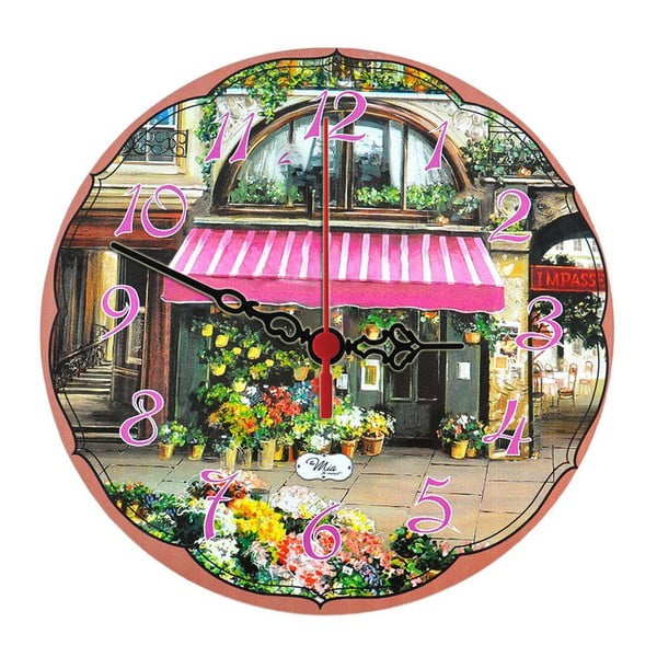 Nástenné hodiny Flower Stall, 30 cm