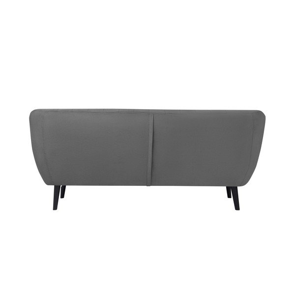 Sivá pohovka pre troch Mazzini Sofas Toscane, čierne nohy-image-2