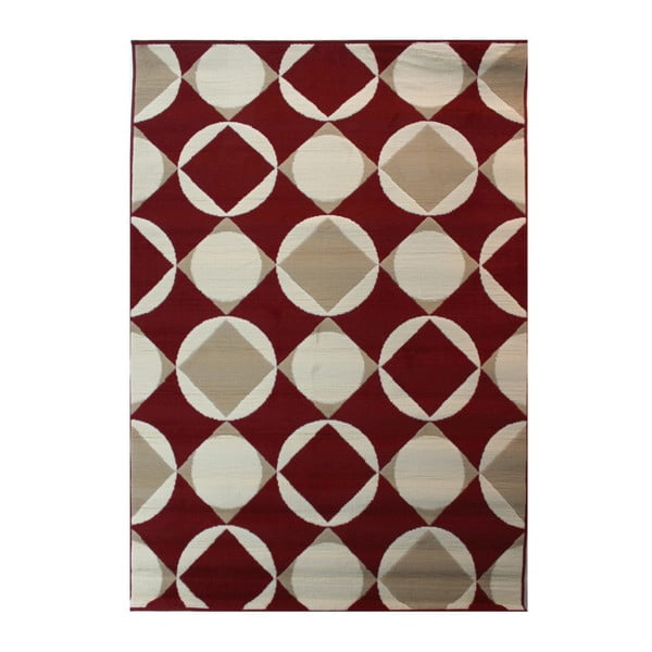 Červený koberec Flair Rugs Carnaby Element Red, 120 × 170 cm