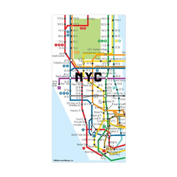 Mapa vo forme magnetov Kikkerland New York