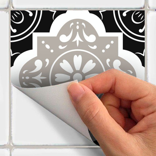 Sada 9 nástenných samolepiek Ambiance Cement Tiles Charltina, 10 x 10 cm-image-3