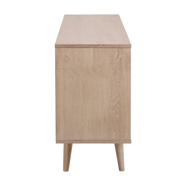 Nízka komoda v dekore duba v prírodnej farbe 150x75 cm Nagano – Actona-image-4