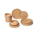 12-dielna súprava tehlovooranžového kameninového riadu Bonami Selection Malia