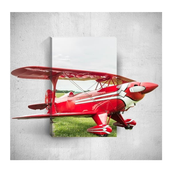 Nástenný 3D obraz Mosticx Red Plane, 40 × 60 cm