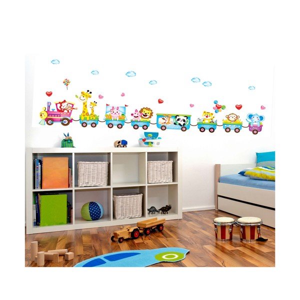 Nástenná samolepka Ambiance Train With Animals-image-1
