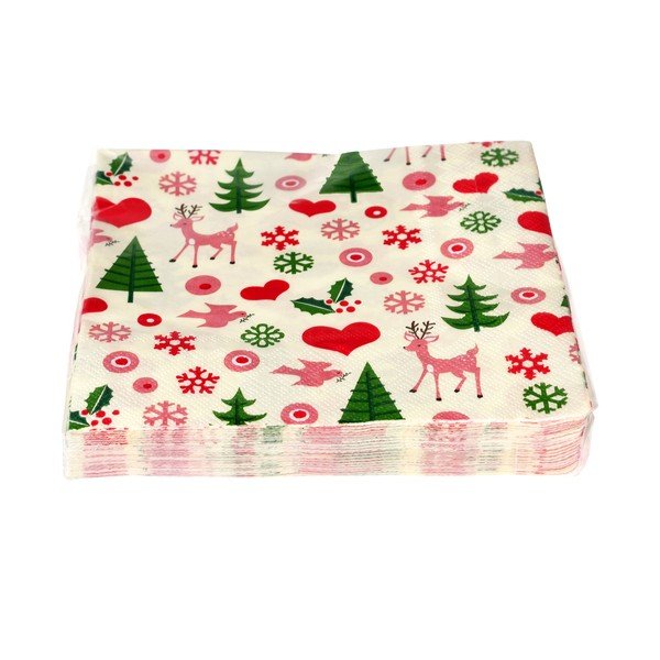Obrúsky v súprave 20 ks 25x25 cm 50s Christmas – Rex London