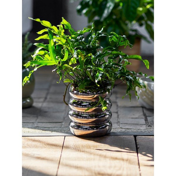 Kameninový obal na kvetináč ø 16 cm Shine – Bloomingville-image-1