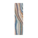 Modrý ručne tkaný vlnený behúň 60x230 cm Abstract Flow – Flair Rugs