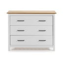 Biela nízka komoda z borovicového dreva 100x80 cm Miranda – Marckeric