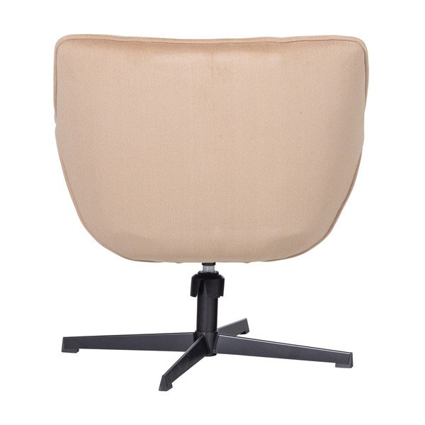 Béžové otočné zamatové kreslo Wibo – WOOOD-image-4
