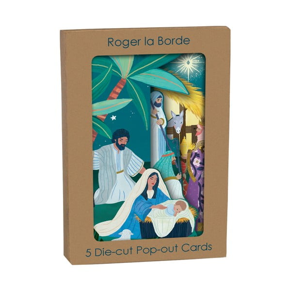 Prianie v súprave 5 ks s vianočným motívom Away in the Manger  – Roger la Borde-image-1