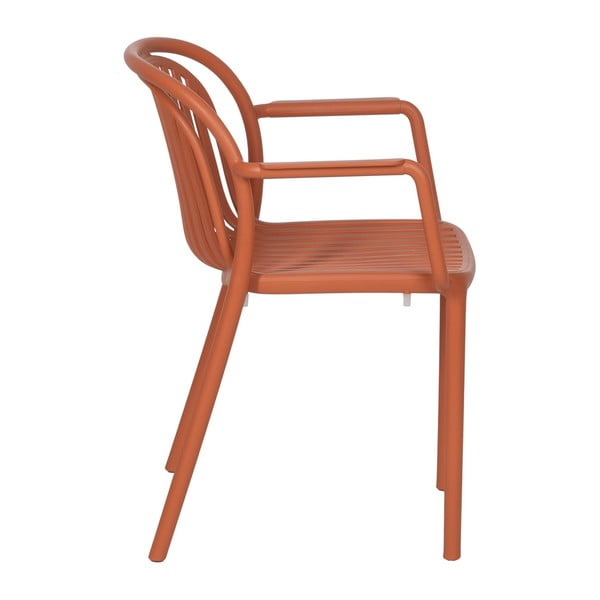 V terakotovej farbe plastová jedálenská stolička Alia – Ixia-image-2