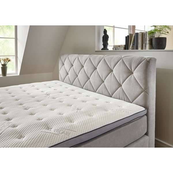 Svetlosivá boxspring posteľ 180x200 cm Rockaway – Rojaplast-image-2