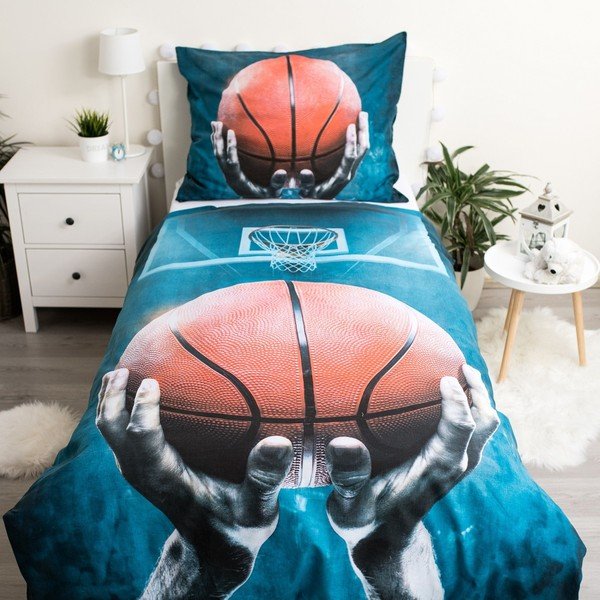 Bavlnené detské obliečky na jednolôžko 140x200 cm Basketball – Jerry Fabrics-image-1