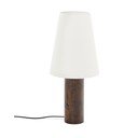 Biela/v tmavoprírodnej farbe stojacia lampa s textilným tienidlom (výška  110 cm) Marga – Kave Home