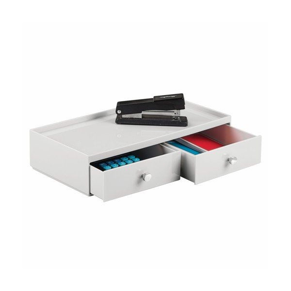 Biely organizér s 2 zásuvkami InterDesign Desk