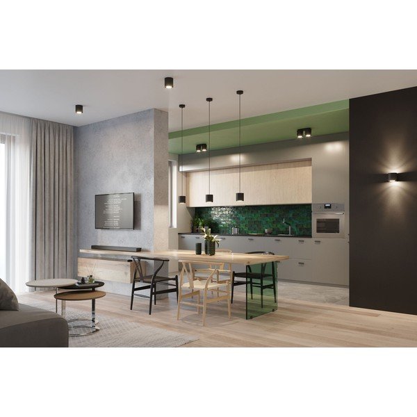 Čierne závesné svietidlo Sollux Roda-image-1