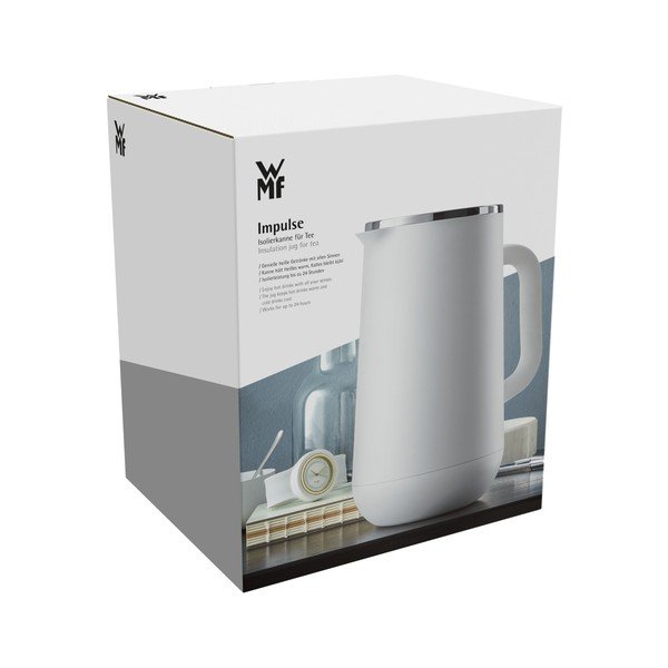 Antikoro termoska v bielej farbe WMF Cromargan® Impulse, 1 l-image-1