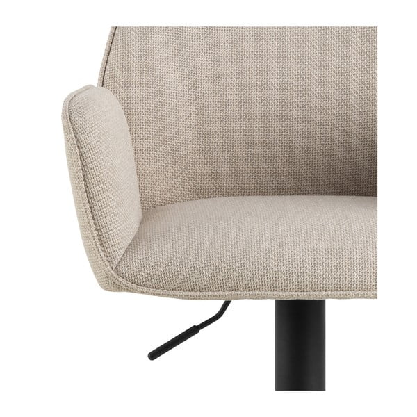 Béžová barová stolička s nastaviteľnou výškou/s podrúčkami (výška sedadla 85 cm) Glenda – Actona-image-3