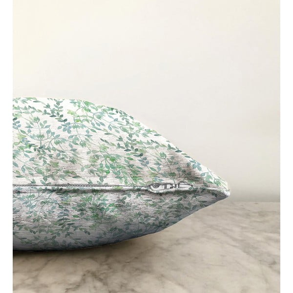 Béžovo-zelená obliečka na vankúš s prímesou bavlny Minimalist Cushion Covers Twiggy, 55 x 55 cm-image-1