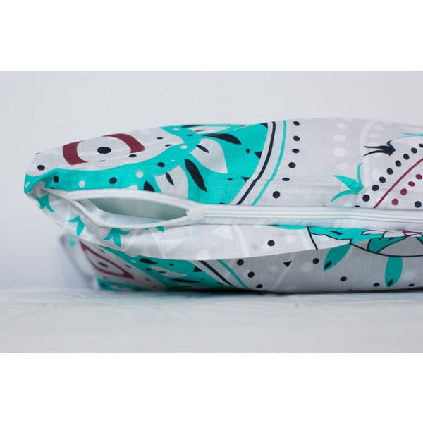 Bavlnené obliečky na jednolôžko s tyrkysovomodrým dekorom Cotton House Mandala, 140 x 200 cm-image-2