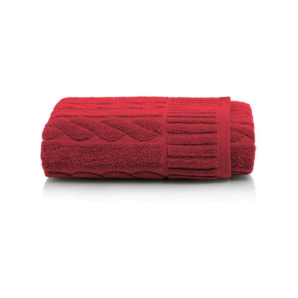 Červený bavlnený uterák Maison Carezza Amelia, 50 × 90 cm