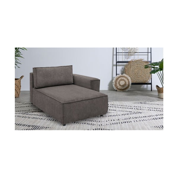 Svetlohnedý menčestrový modul pohovky (pravý roh) Nihad modular – Bobochic Paris-image-1