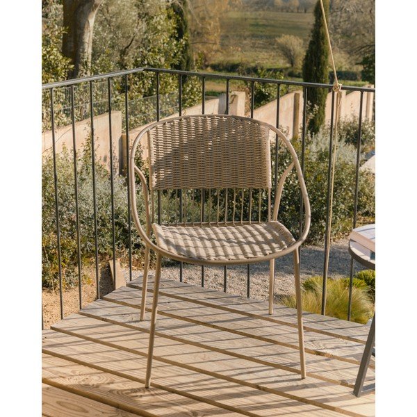 Taupe záhradná stolička Atrani – Kave Home-image-2