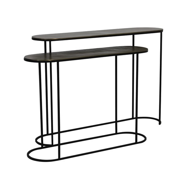 Kovové konzolové stolíky v bronzovej farbe v súprave 2 ks 28x118 cm Bocov – Light & Living-image-1