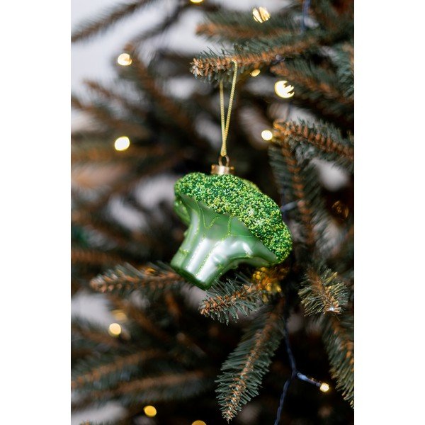 Sklenená vianočná ozdoba Broccoli – Sass & Belle-image-1