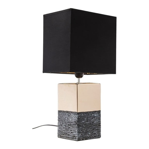 Väčšia stolová lampa v zlatej farbe s čiernym tienidlom Kare Design Creation