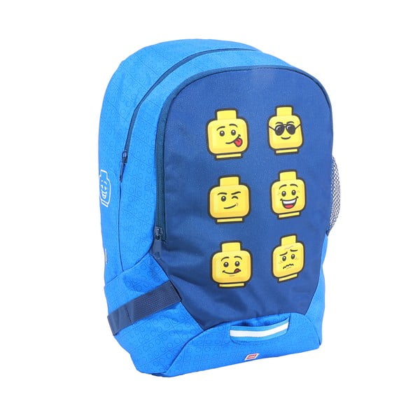 Modrý školský batoh LEGO® Faces