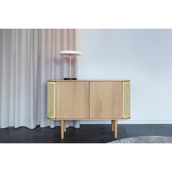 Čierno-biela kovová LED stmievateľná stolová lampa s kovovým tienidlom (výška 41,5 cm) Asteria Table – UMAGE-image-1