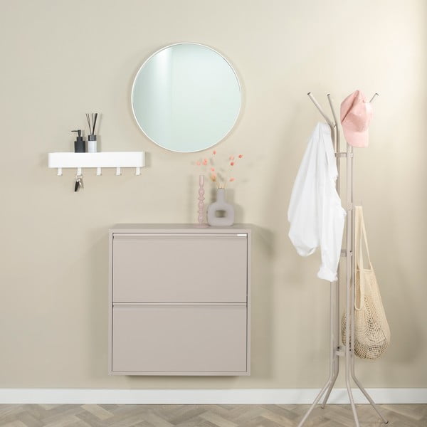 Taupe kovová výklopná skrinka na topánky 75x77,5x22,5 cm Billy – Spinder Design-image-4