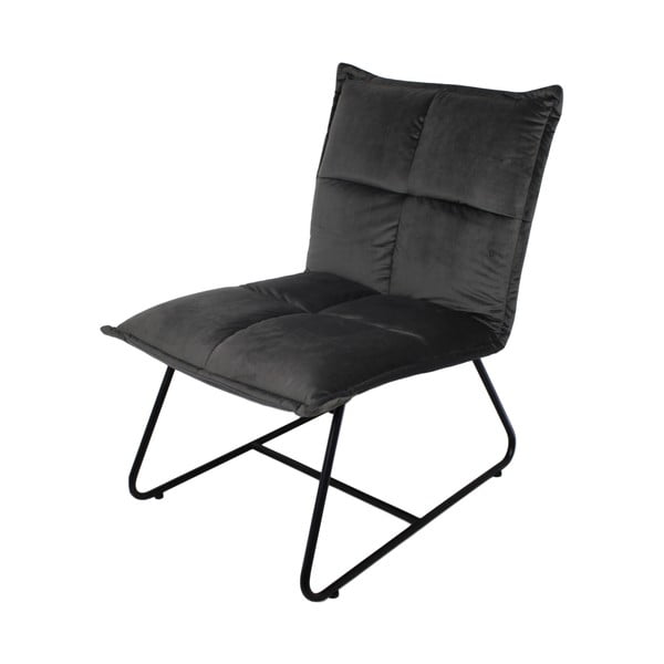 Sivá stolička so zamatovým poťahom HSM Collection Estelle