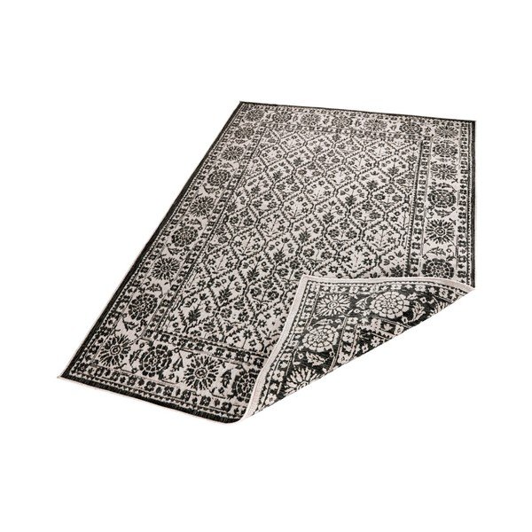 Čierno-biely vzorovaný obojstranný koberec Bougari Curacao, 120 x 170 cm-image-2