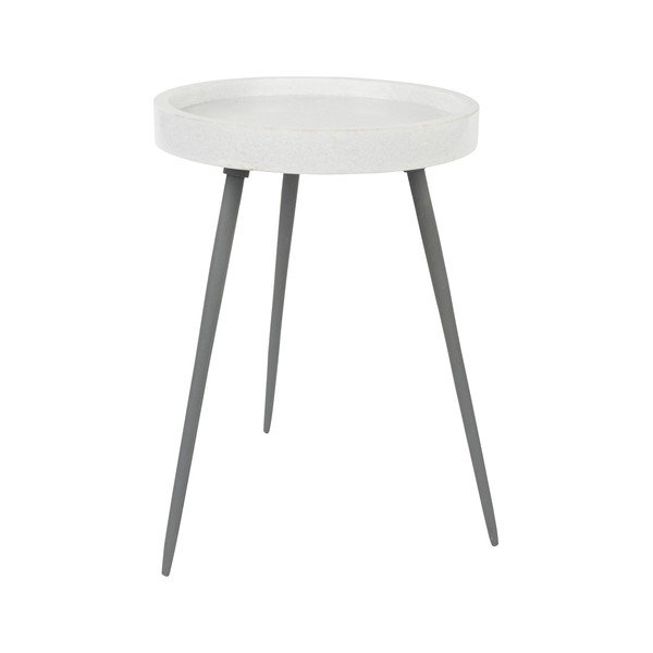 Okrúhly odkladací stolík s mramorovou doskou ø 33 cm Karrara – White Label