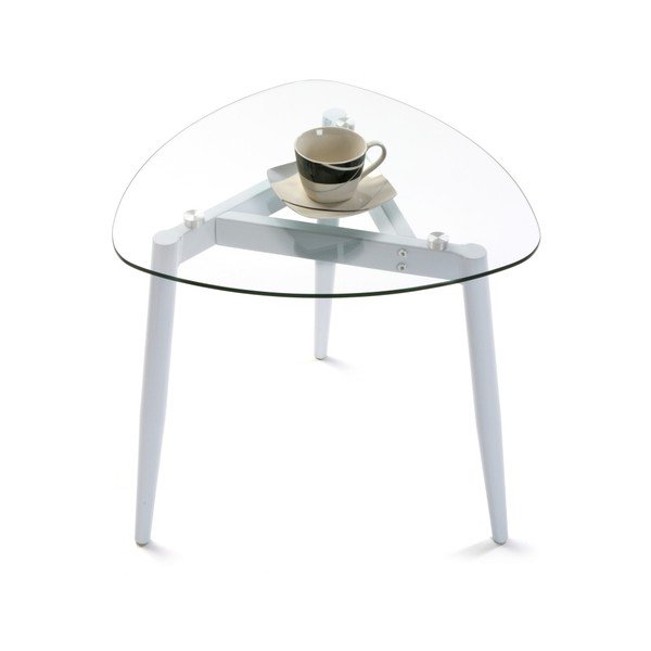 Biely stolík Versa White Table-image-1
