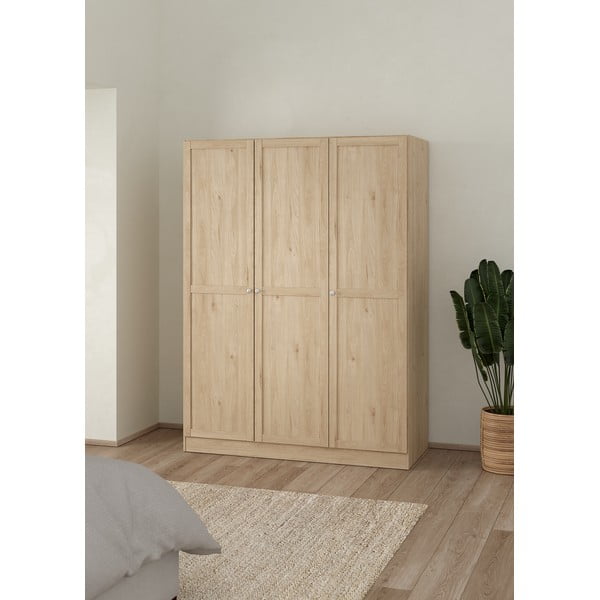 Šatníková skriňa v dekore duba v prírodnej farbe 147x200 cm Billund – Tvilum-image-1