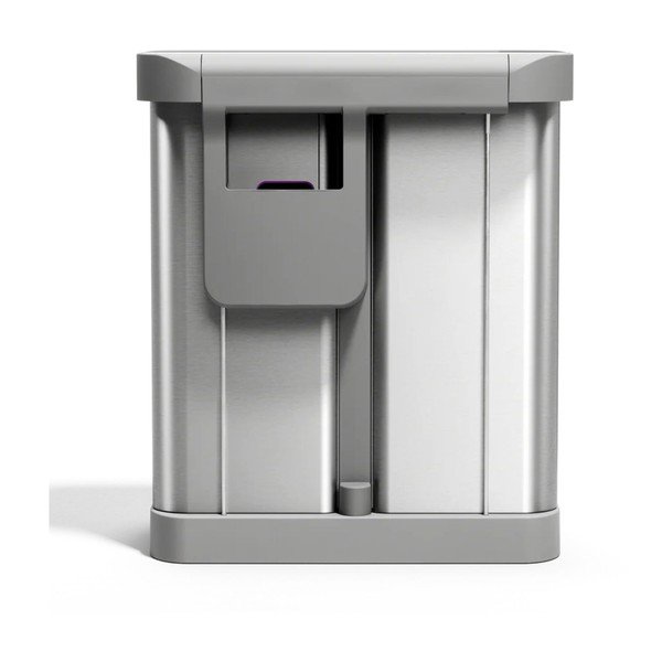 Oceľový odpadkový kôš 34+24 l na triedený odpad/pedálový v matne striebornej farbe – simplehuman-image-4