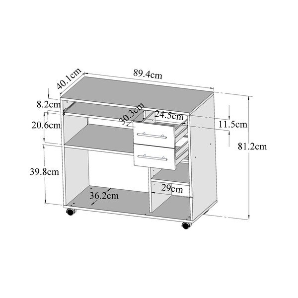 Sivý pojazdný kuchynský úložný systém s policami TemaHome Marius-image-3
