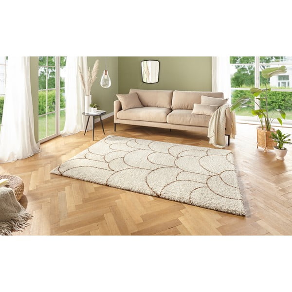 Krémovobiely koberec Mint Rugs Allure Thane, 160 x 230 cm-image-1