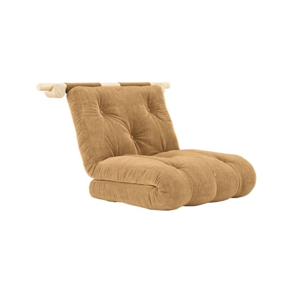 Svetlohnedé menčestrové kreslo Hooked – Karup Design