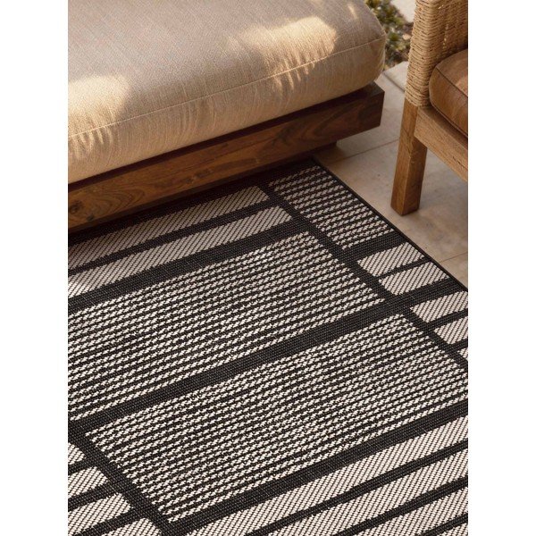 Čierny/krémovobiely vnútorný a vonkajší koberec 120x170 cm Haringey Allington – Ted Baker-image-3