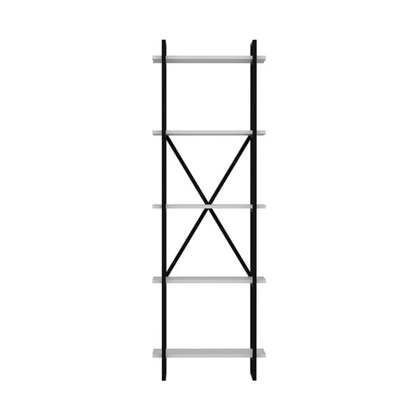 Čierno-biely regál 60x180 cm Elston - Kalune Design