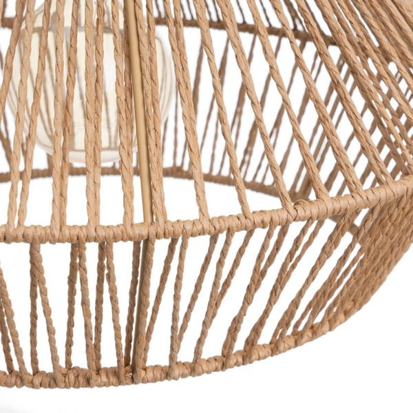 Závesné svietidlo v prírodnej farbe s tienidlom z papierového výpletu ø 38 cm – Casa Selección-image-3