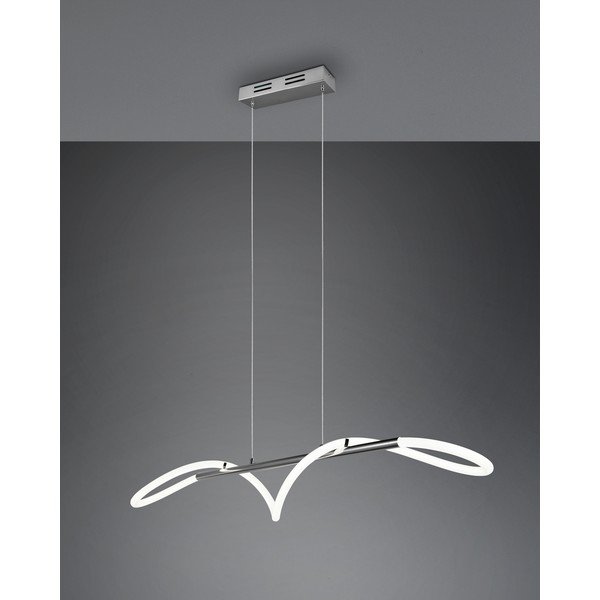 Kovové LED závesné svietidlo so stmievačom v striebornej farbe Argos – Reality-image-3